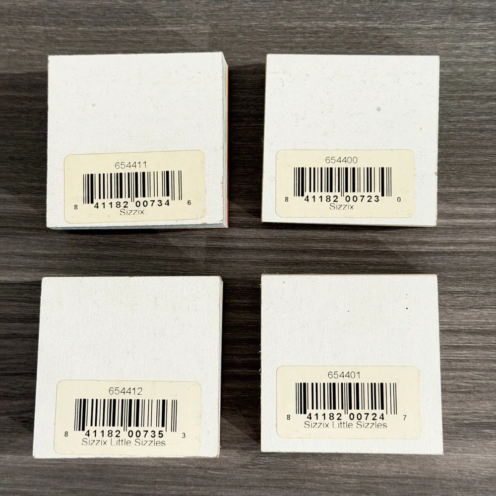 Sizzix Little Sizzles Cardstock Pad Bundle Brights Neutrals 7pc Set Adhesive/Non